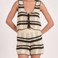 Elan - Crochet Vest And Short Set