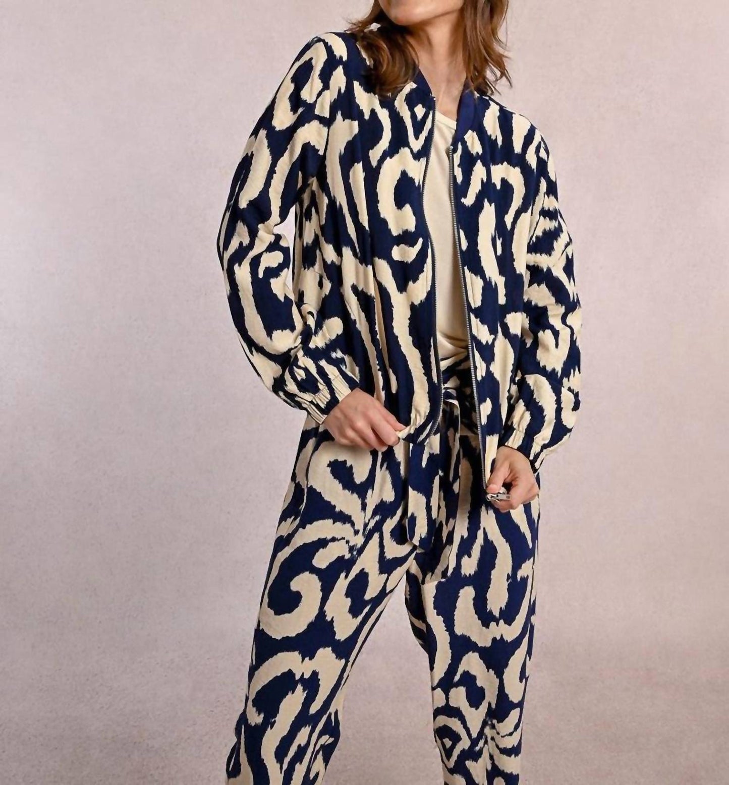 Molly Bracken - Printed Zip Up Jacket