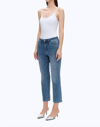 Bayeas - High Rise Cropped Straight Leg Jeans