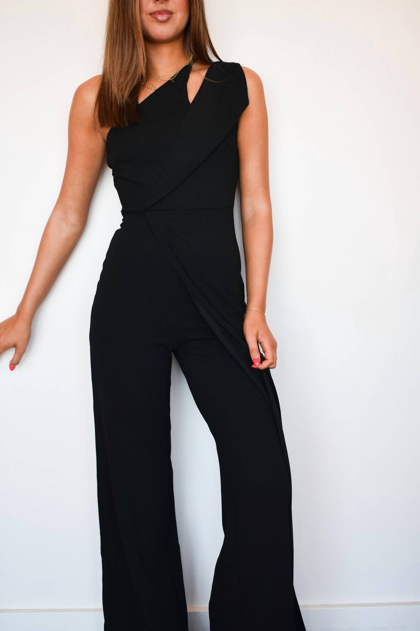 Risen - Classy Girl Asymmetrical Jumpsuit