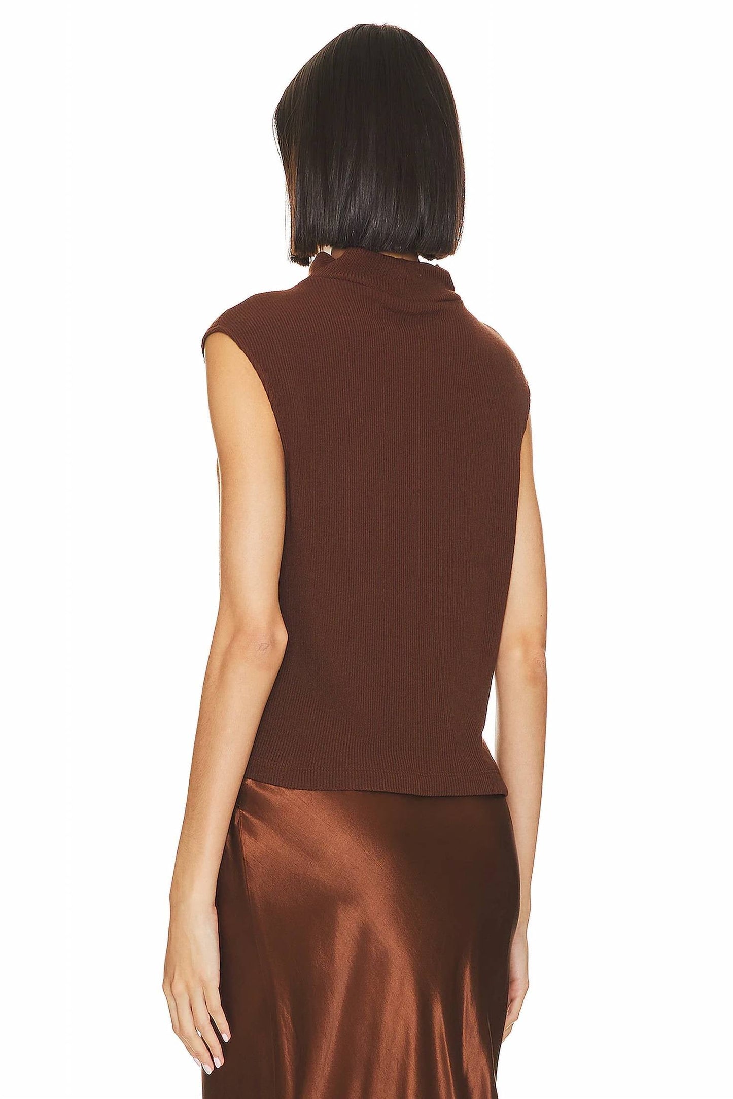 Enza Costa - Sleeveless Knit Turtleneck Top