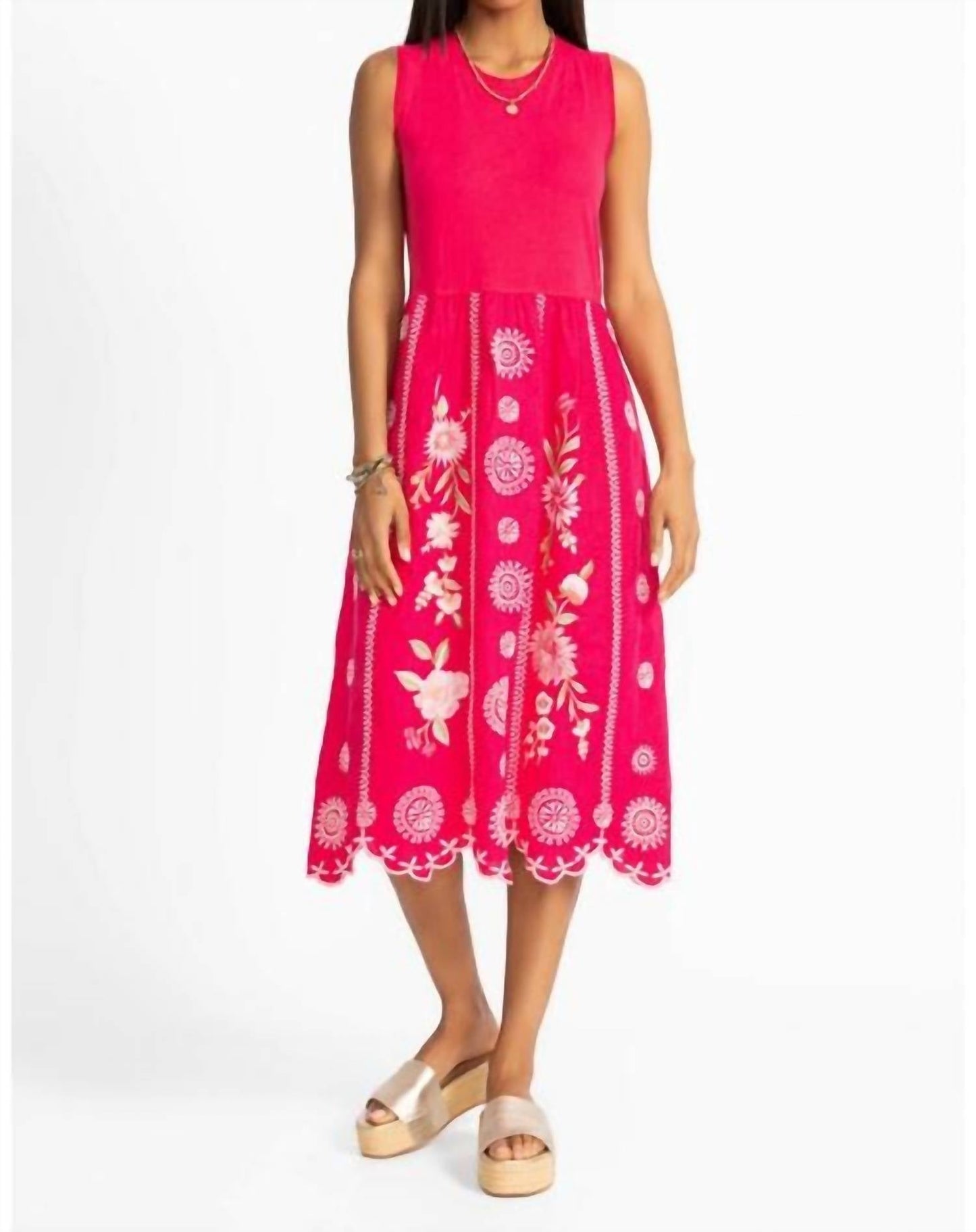 Johnny Was - MIXED MEDIA TANK DRESS DELLA