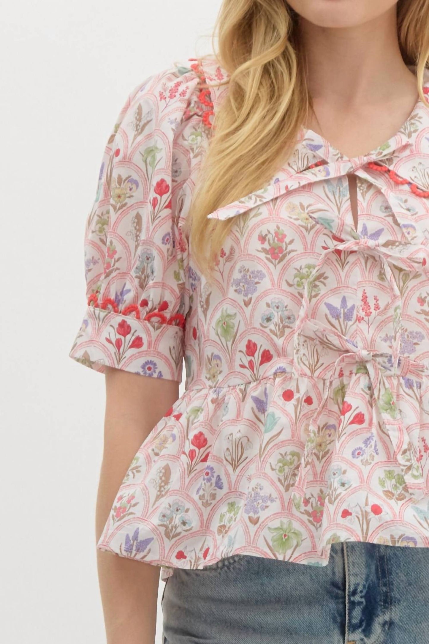 Entro - Floral Peplum Top