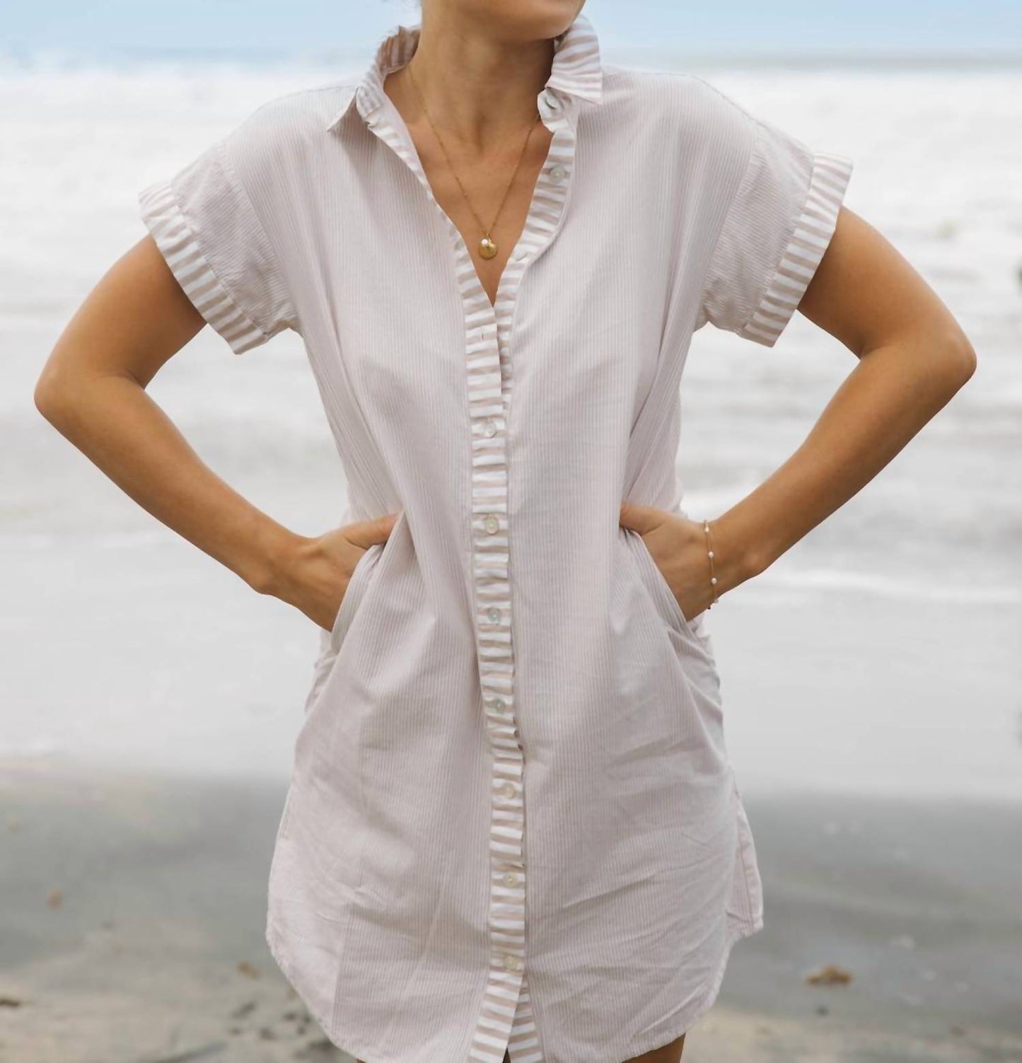 Sitano - Women's Riga Short Sleeve Short Dress