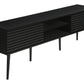 Contemporary 72-Inch Black TV Stand with Storage