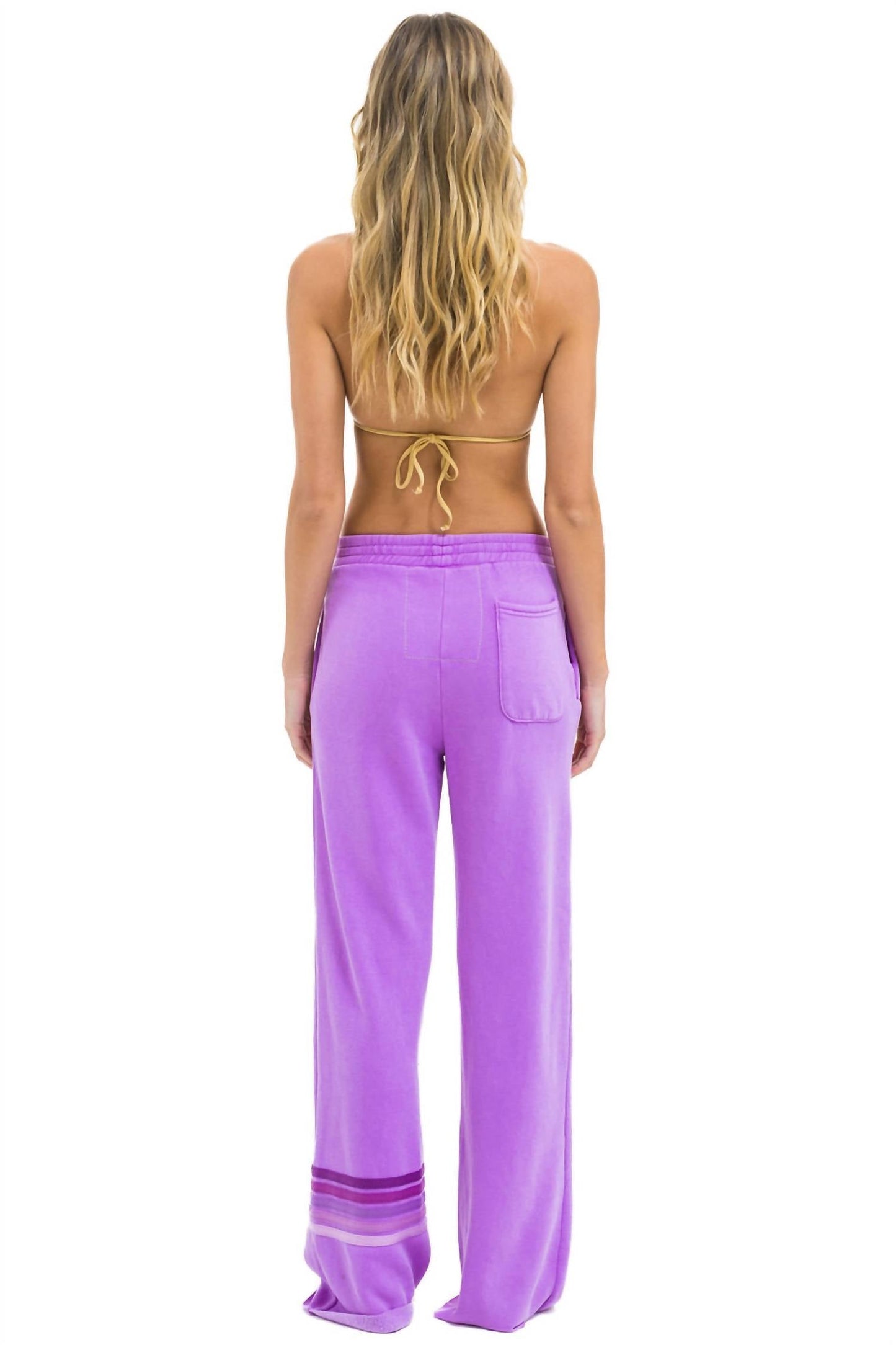 Aviator Nation - Rugby Stitch Wide Leg Pocket Sweatpant