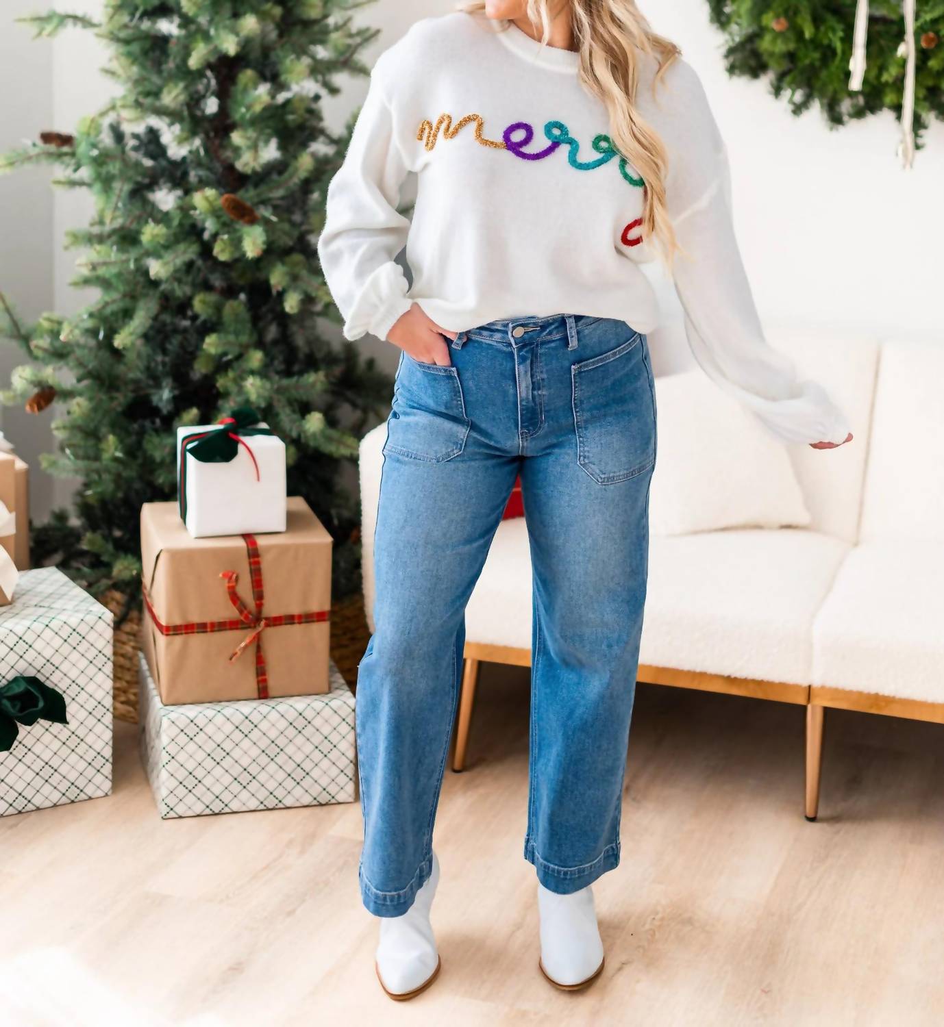 Bibi - Merry Tinsel Metallic Sweater