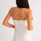 Le Lis - Strapless Denim Romper