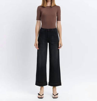 Vervet By Flying Monkey - Calça jeans larga, larga e com cintura alta