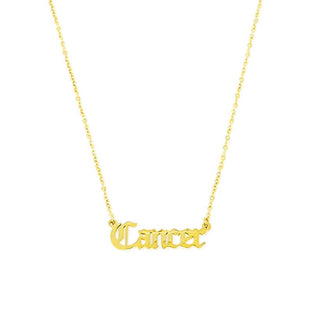 Ellison+Young - Colar do Zodíaco de Câncer banhado a ouro