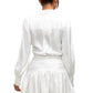 Luxxel - Satin Ruffle Hem Dress