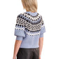 525 America - Alora Puff Sleeve Fair Isle Top