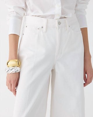 J.Crew - Calça jeans superlarga de cintura alta