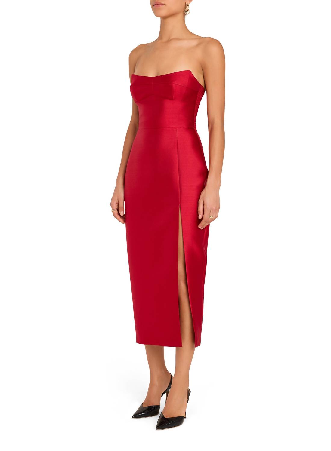 Amanda Uprichard - Ivy Strapless Midi Dress