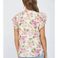 Fate - Tuck Detail Floral Flutter Top