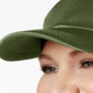 Boné de beisebol feminino de cetim Collection XIIX, tamanho regular, verde