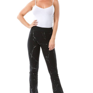 T-Party - Leggings de ioga com respingos de tinta