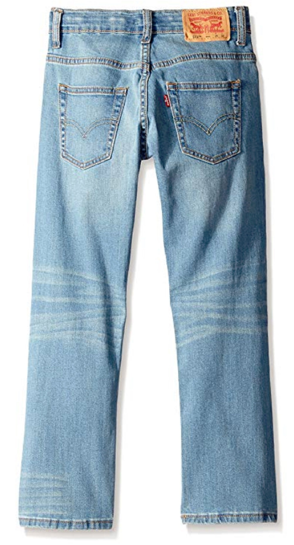 Calça jeans Levi's Boys 511 Slim Fit Busted Knee, tamanho 10 Regular, lavada na praia