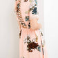 Entro - Lace Up Floral Mini Dress