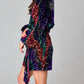 Buddylove - Adeline Sequin Wrap Dress