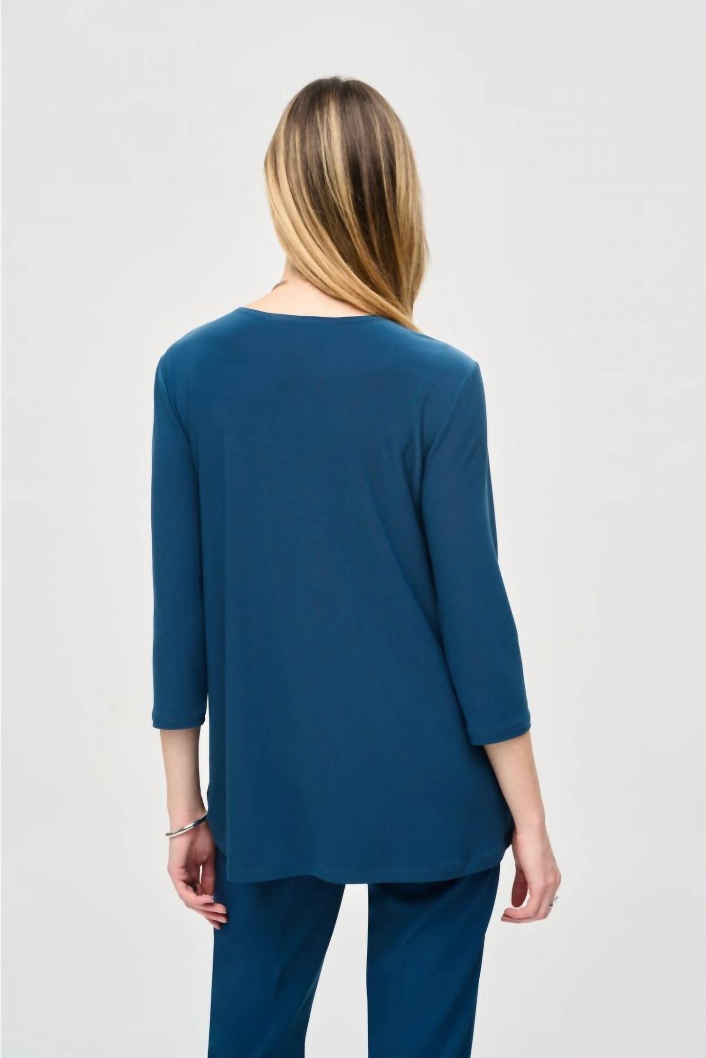 Joseph Ribkoff - Embellished 3/4 Sleeve Fit-and-flare Top