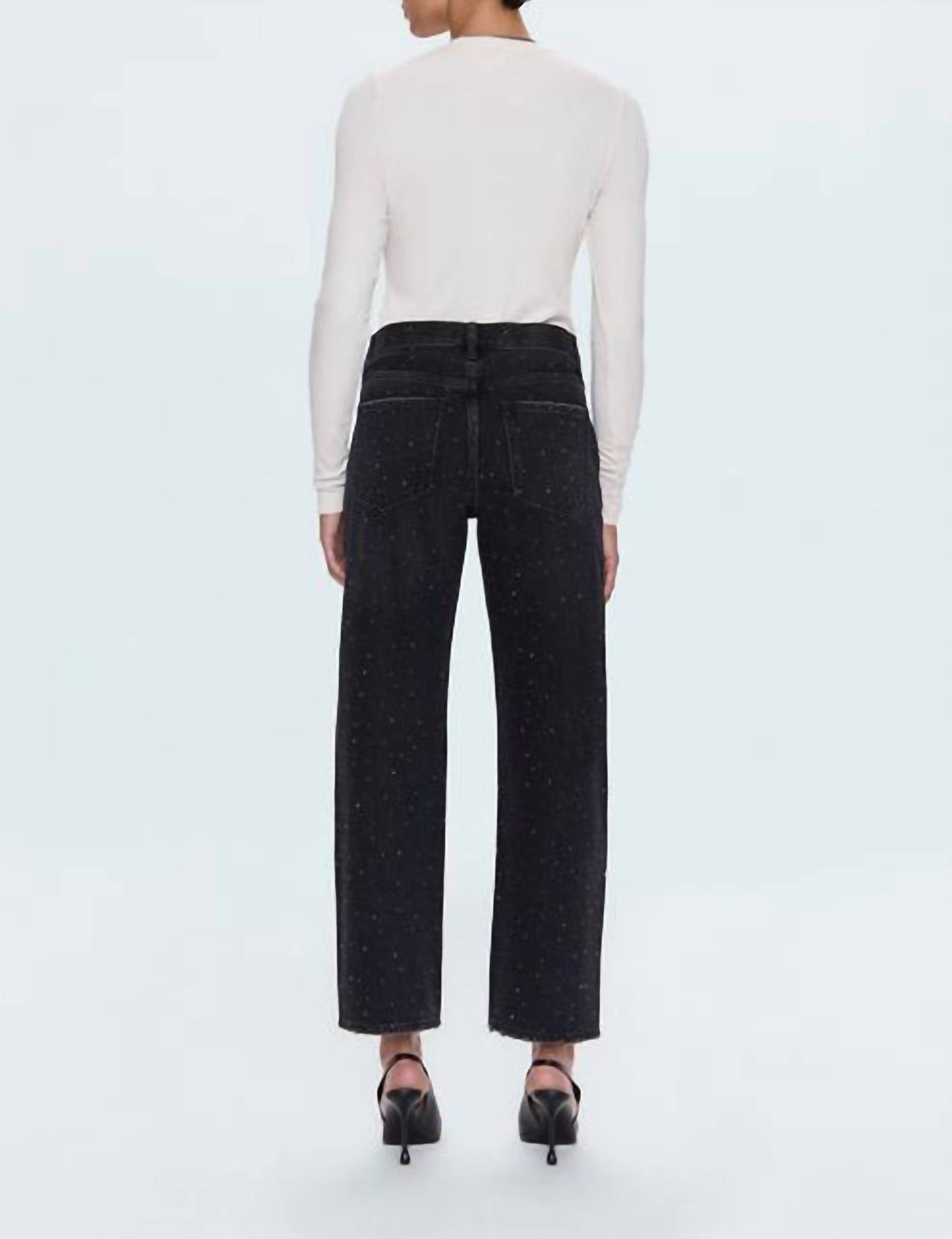Pistola - Lexi Mid Rise Bowed Straight Jeans