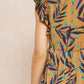 Entro - Ruffled Pocket Printed Dress