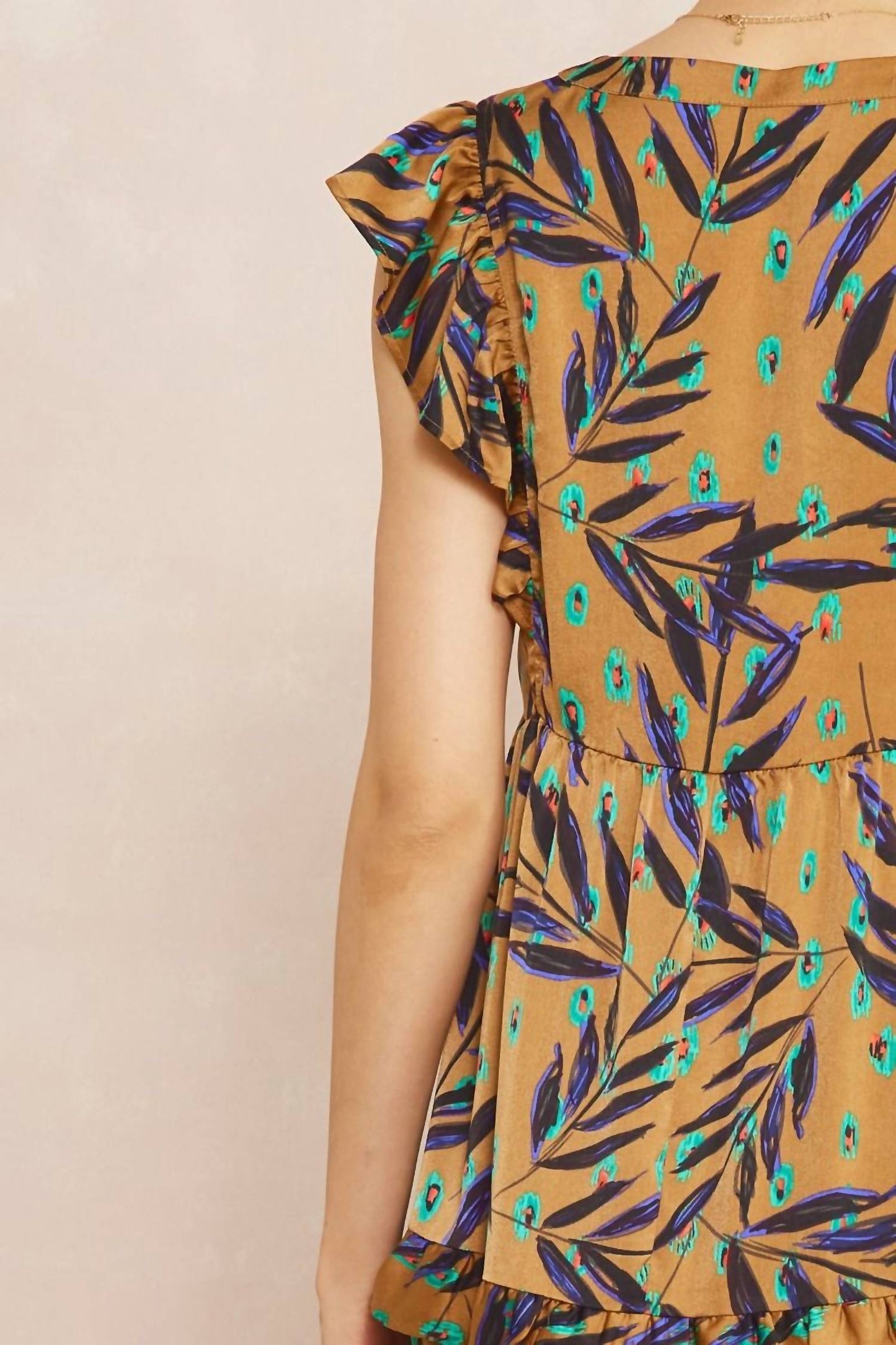 Entro - Ruffled Pocket Printed Dress