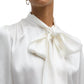 Frame - Femme Tie Neck Blouse