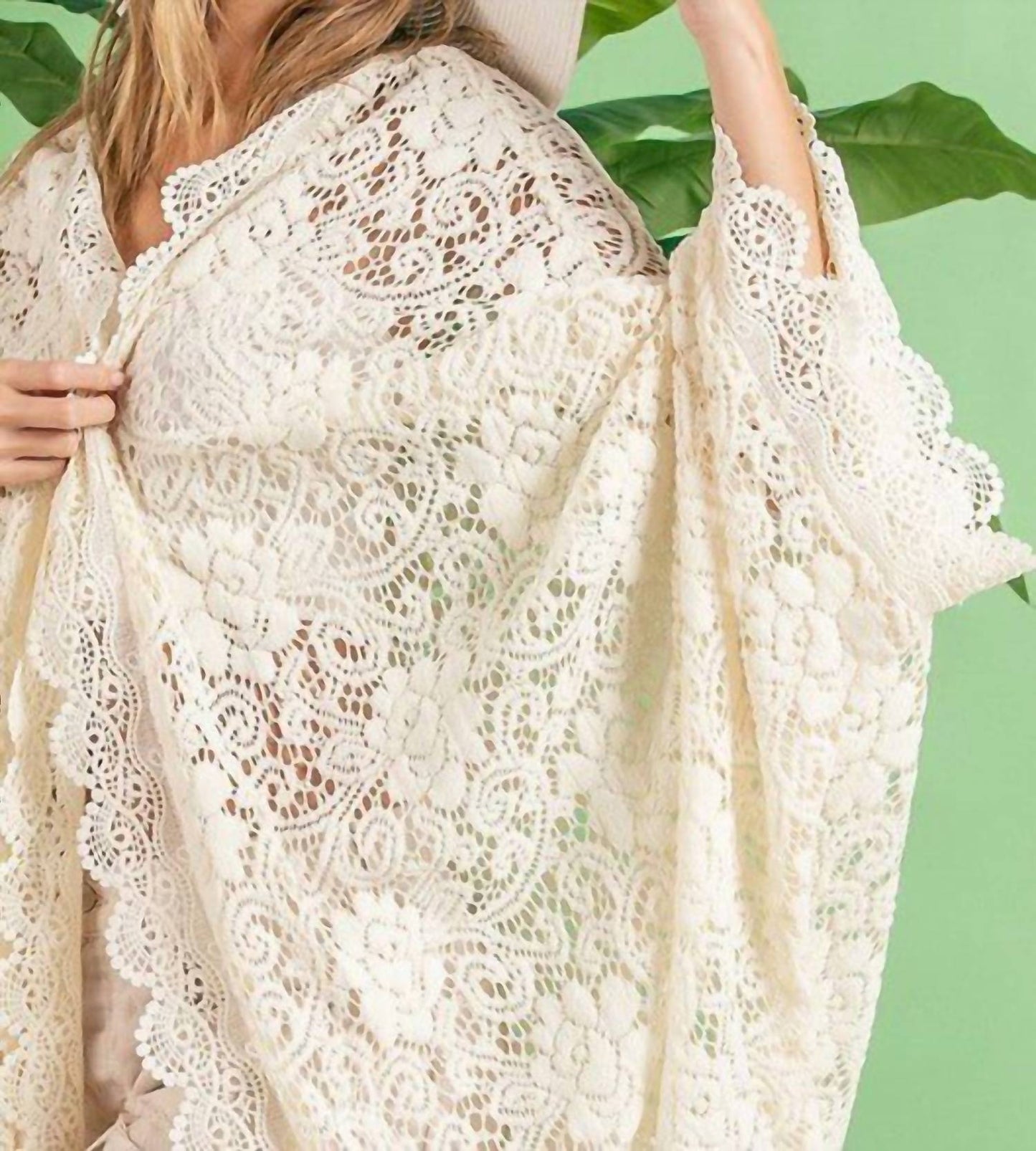 Bibi - Lacey Oversized Lace Cocoon Cardigan
