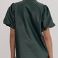 Entro - Diana Faux Leather Puff Sleeve Top