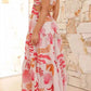 Trendsi - Cutout Printed Sleeveless Midi Cami Dress