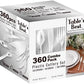 Conjunto de talheres descartáveis ​​transparentes - 360 peças: 180 garfos, 120 colheres, 60 facas 