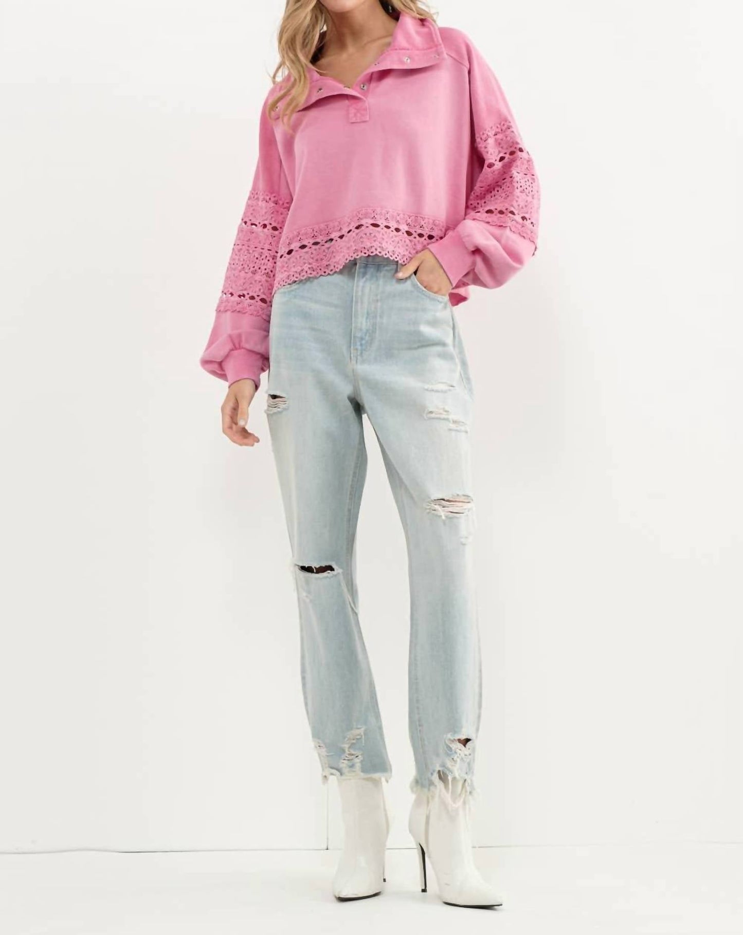 Blue B - Powerpuff Lace Pullover