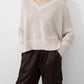 French Connection - Nini Crochet V Neck Jumper