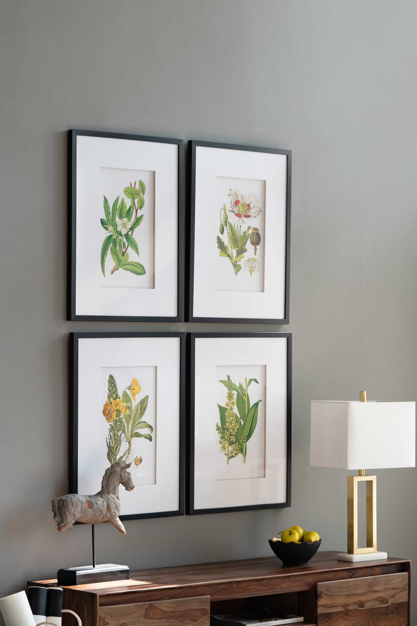 Verdure Elegance™ — Set of 4 Botanical Wall Art Prints