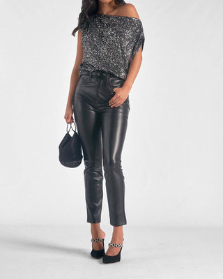 Elan - Top de lantejoulas com ombros à mostra