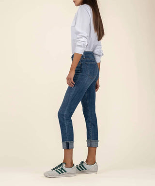 Kut From The Kloth - Amy Mid Rise Crop Straight Leg Jeans