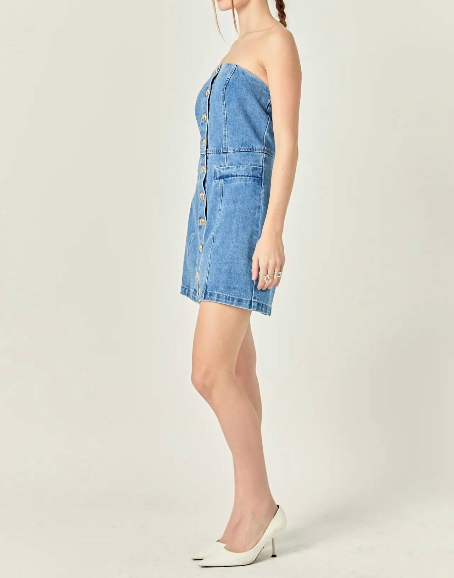 2.7 August Apparel - Dani Denim Mini Dress