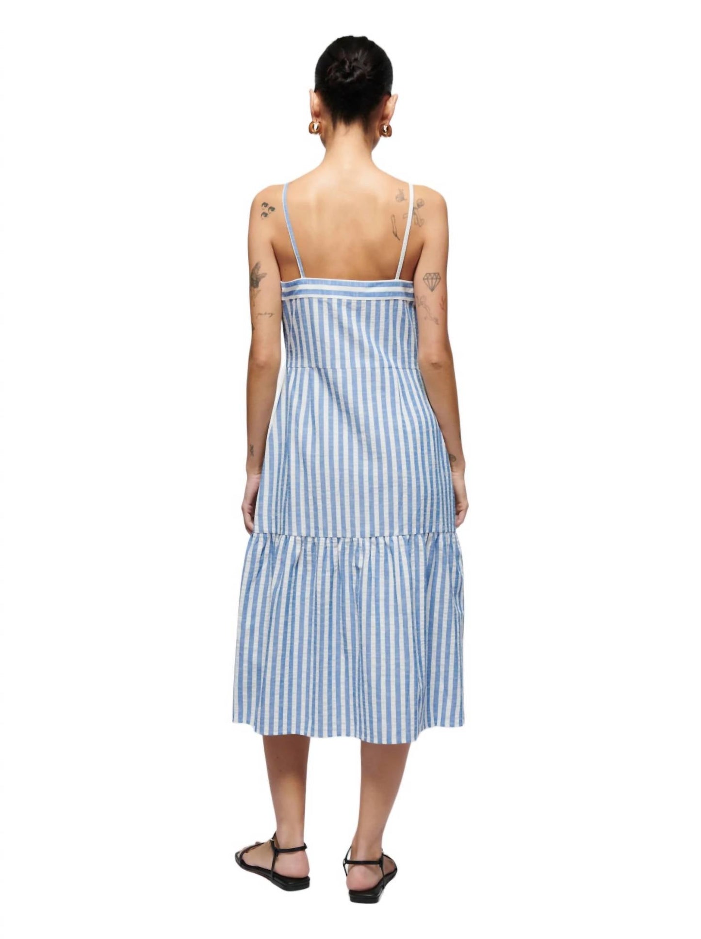 Nation Ltd - Luciana Stripe Single Tier Dress