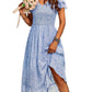 Ninexis - 3/4 Sleeve Tier Print Dress