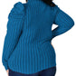 Trendsi - Ribbed Mock Neck Top With Puff Sleeves