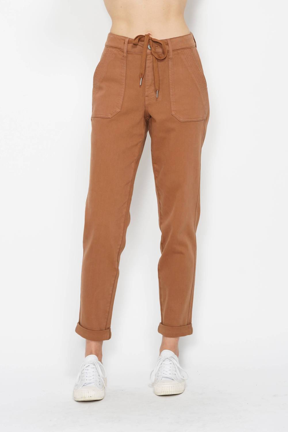 Judy Blue - High Waist Garment Dyed Cuffed Jogger