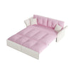 Queen Pull Out Sofa Bed, 3 In 1 Convertible Sleeper Tufted With 2 Soft Pillows