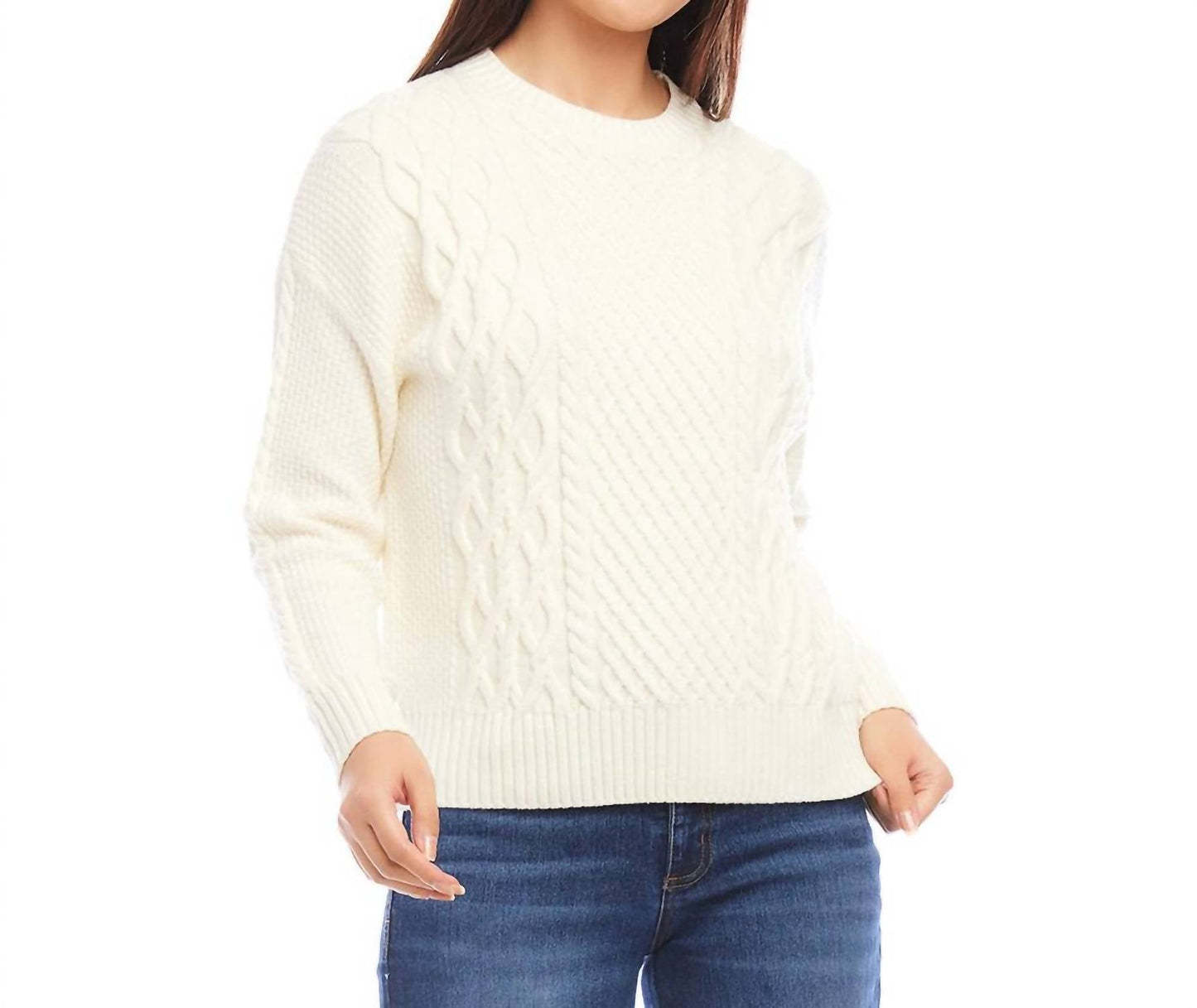 Karen Kane - Petite Size Cable Knit Sweater