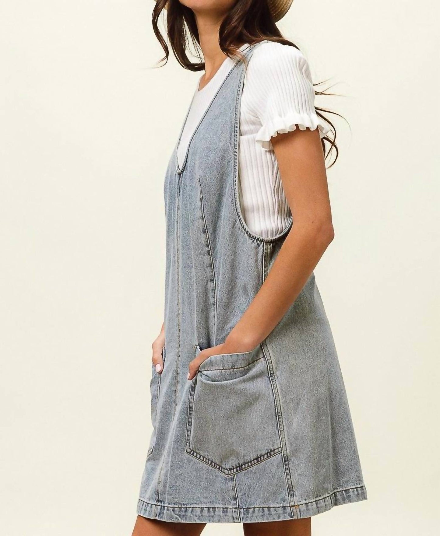Bibi - Olivia Denim Pocket Dress