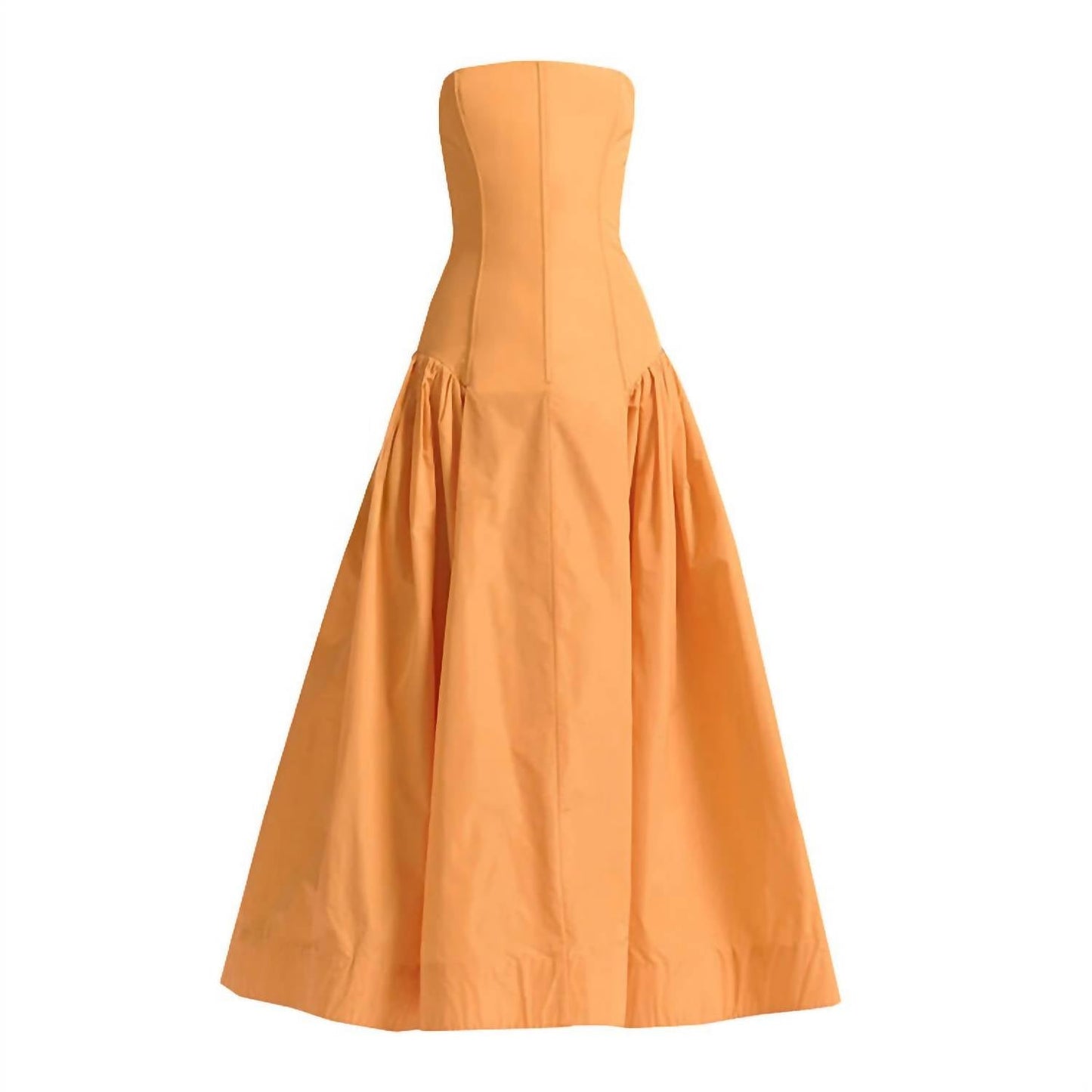 Lela Rose - Women's Strapless Taffeta Seam Detail Full Skirt Midi Dress