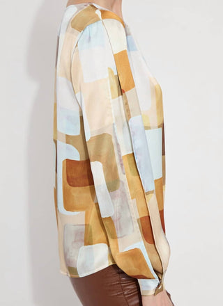 Blusa Lysse - Marie com costas drapeadas e manga três quartos