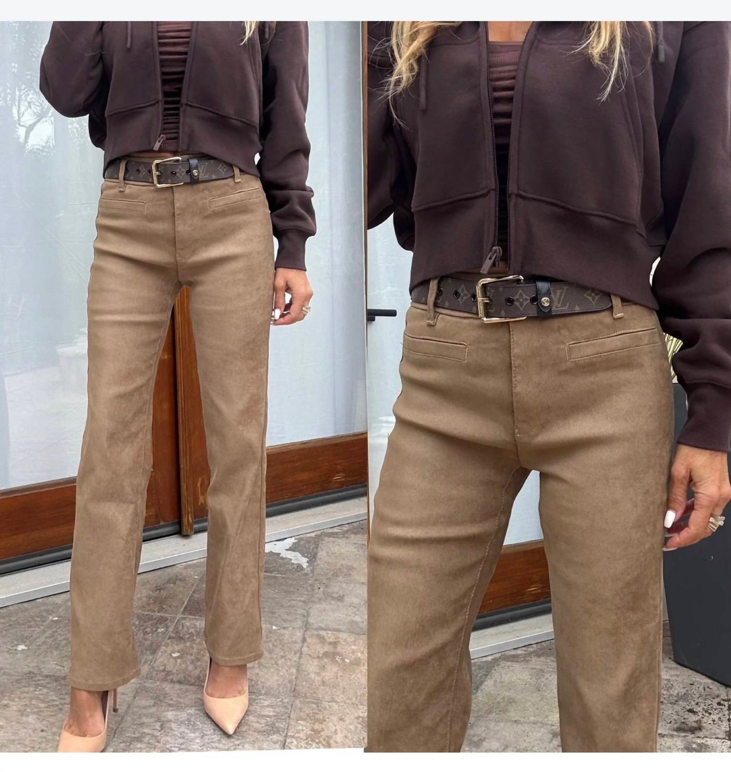 Bevy Flog - Tami Velvet Suede Pant