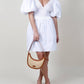Aureum - Smocked Puff Sleeve Mini Dress